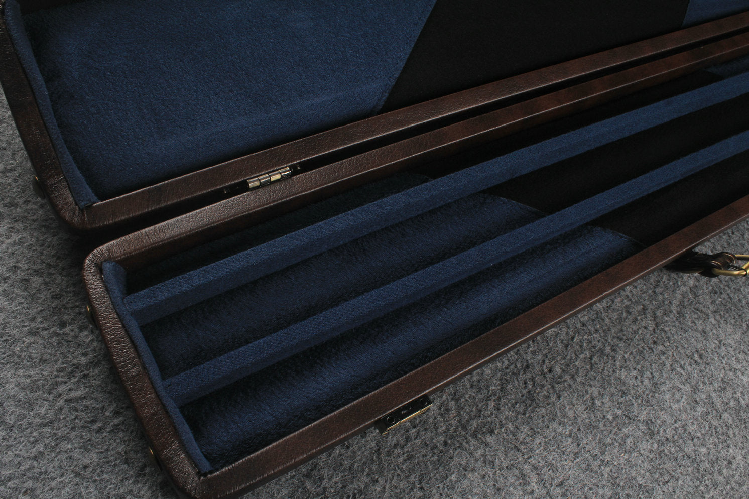 handmade 3 compartments quality wide 3/4 cue case